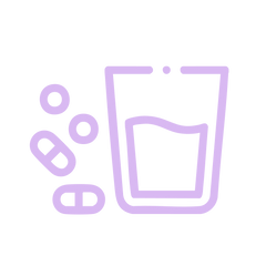 Mit Wasser einnehmen